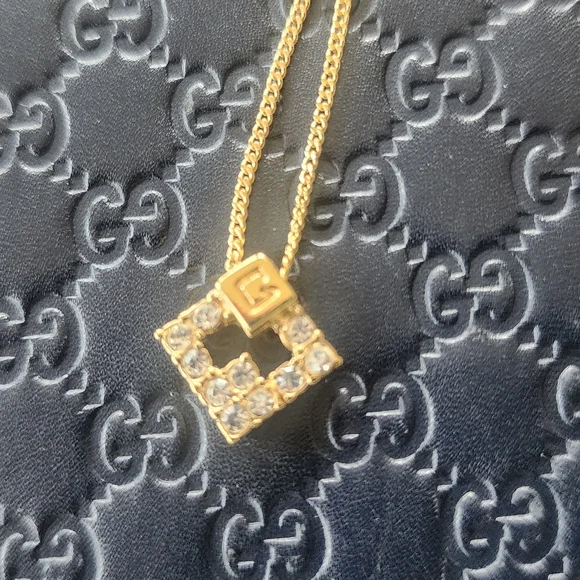 Givenchy Gold Intricate Pendant Necklace